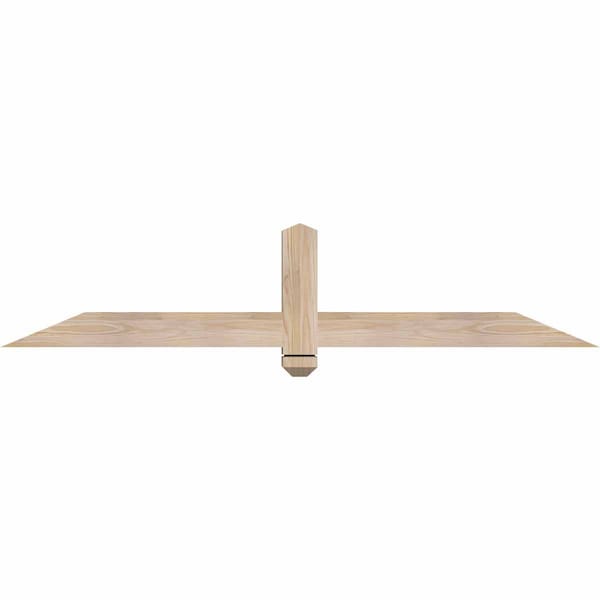 Ekena Millwork Eugene Smooth Timber Gable Bracket, Douglas Fir, 60"W x 12"H x 3 1/2"D x 3 1/2"F, 5/12 Pitch GBW060X12X0404EUG00SDF - main